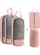 Excefore Ultra Space Saving Self-Compression Organizer, Space Saver Bags, Self-Compression Design Clothing Storage Bags, Heavy Duty Moving Bags, Compressed Storage Bags for Clothing, Blankets, Pink