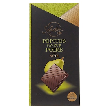 Carrefour Selection Gourmet Dark Chocolate with Pear, 100g