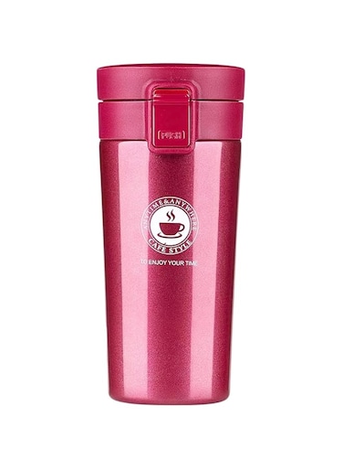 Bisbell Insulated Travel Coffee Mug, Stainless Steel Vacuum Flask, Hot and Cold Drinks Container with Safety Lock Lid, Pink,BB3542