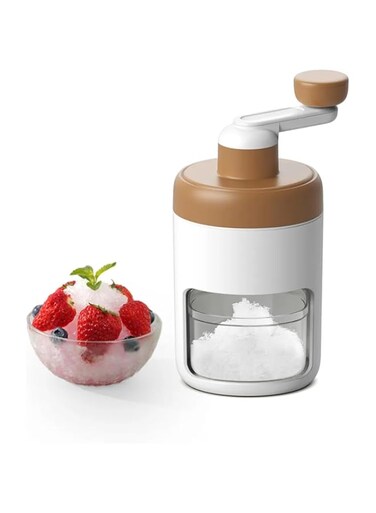 Shaved Ice Machine Manual Hand Crank Small Ice Crusher Machine for Home Use Portable Snow Cone Machine Ice Shaver Machine Slushy Maker Machine for Fast Coarse Fine Chips Slushies