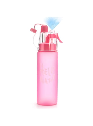 Emopeak 580ML Misting Water Bottle, 20OZ Sports Water Bottle with Spray Mist for Outdoor Hydration, BPA-Free Mist Water Bottle (Pink Frosted, 580ml/20oz)