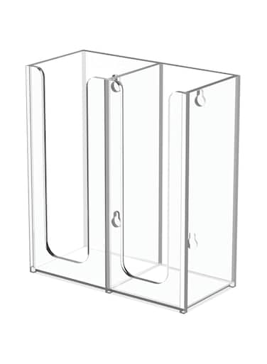 Richboom Acrylic Coffee Cup and Lid Storage Organizer Holder, 2 Compartments, Clear