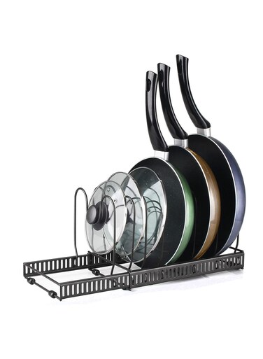 TIME Expandable Pan Stand Organizer with 7 Dividers