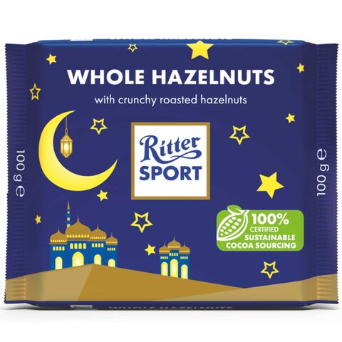 Ritter Sport Whole Hazelnuts Chocolate 100g