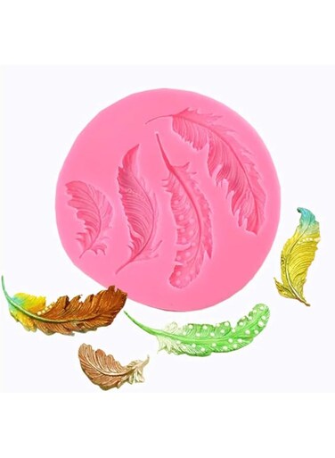 Alician Large and Small Feather Sugar Buttons Silicone Mold Fondant Mold Cake Decorating Tools Chocolate Gumpaste Mold