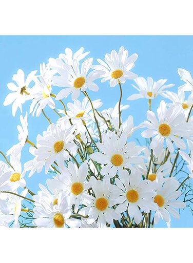 ANTOLE Wedding Decor Artificial Daisy Flowers,3 bunches of 90-head daisies Artificial Daisy Flower Bouquet Spring Floral Stems for Flower Arrangements Home