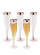 Disposable Plastic Drink Flutes with Gold Rim and Glitter for Parties Weddings and Showers 12 Pack