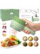 in 1 Handheld Electric Vegetable Cutter Set, Portable Mini Wireless Food Processor with Brush, Gatling Vegetable Cutter Electric Garlic Chopper for Garlic Pepper Chili Onion Celery Ginger Meat
