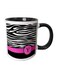 Letter Y Zebra Stripes Printed Ceramic Mug White/Black