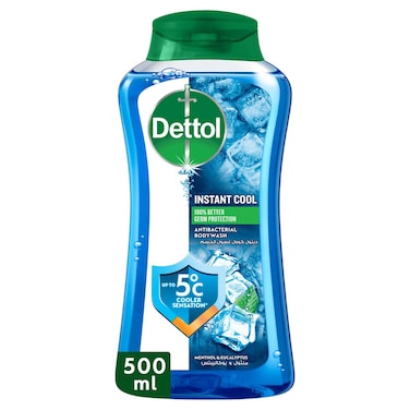 Dettol Cool Shower Gel &amp; Body Wash, Menthol &amp; Eucalyptus Scent, 500ml