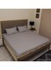 Design 3 Piece Hometex Design 100% King Size Printed Flat Sheet Set FERMANVILLE - 1 Flat Sheet (240x260 cm) + 2 Pillow Covers (50x80 cm)