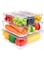8Pcs Food Storage Container, Fridge Organizer Bins with Lids &amp; Drain Tray, Vegetable &amp; Fruit Storage Containers for Fridge Organization, Stackable Food Storage Containers and Pantry Organization