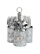 Mind Reader, Cutlery, Silverware Organizer, Utensil Caddy, Multi-Purpose Holder, One Size, Silver Metal