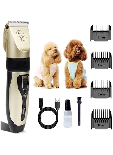 Mumoo Bear Dog Shaver Clippers Low Noise Rechargeable Cordless Electric Quiet Hair Clippers Set For Dogs Cats Pets