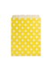 Paper Cookie Bags 7x5 Inch Pack of 100 Yellow Rectangle Greaseproof Polka-Dot Paper Treat Bags with Open-Top, Cookie Bags with Seal for Baked Goods, Snacks, Bagel, Sandwich