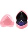 OasisgaloreHeart Shaped Ring Box with Led Light, Rings Storage Box Small Gift Box (Pink)