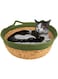 Hand Woven Cat Bed Basket, Sleeping Nest Baskets for All Seasons, House for Indoor Cats Rabbits and Small Dogs Small Pets Sofa Bed 48x38x16 cm