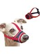 Adjustable Breathable Dog Muzzle, Soft Mesh Anti-Bite Anti-Bark Training Mask, Night Reflective Nylon Muzzle for Grooming, Vet Visits &amp; Walks, No-Chafe Comfort Fit (Red, S)