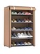 Fabric Shoe Organizer Brown 60x30x90cm
