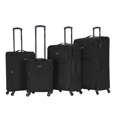 VIPTOUR Set of 4 Light Weight Polyester Jacqard Trolley Luggage With Number Lock 20/24/28/32 Inches