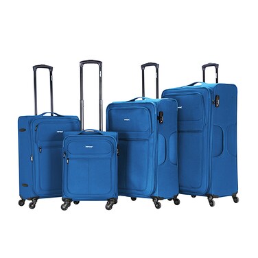 VIPTOUR Set of 4 Light Weight Polyester Jacqard Trolley Luggage With Number Lock 20/24/28/32 Inches