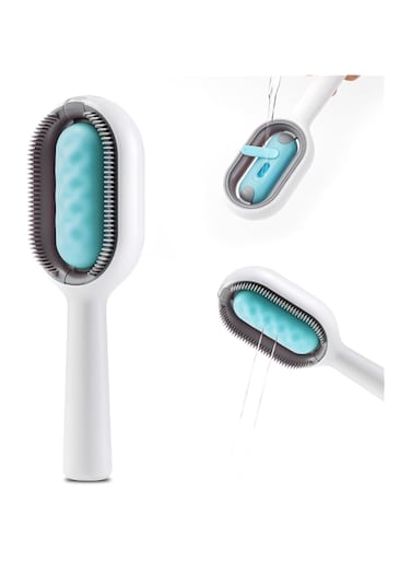 Water Brush for Cats Dogs, 4 in 1 Pet Grooming Brush, Cat Bath Brush, 2 in 1 Cleaning Brush Cat, Wet Cat Comb, Pet Hair Removal Comb with Water Tank, Sticky Brush 2.0 for Cats (Towels Not Included)