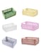 CuiCanfla 6 Pack Mini Folding Storage Baske, Mini Folding Baskets Plastic Shelf Storage Organizer,Plastic Storage Baskets for Desk Organizing, Office Drawer Organizer