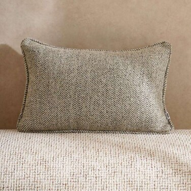 Home Horizon Herringbone Cushion 35x50cm - Green