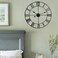 50cm Retro Living Room Iron Round Roman Numeral Mute Decorative Wall Clock &ndash; Vintage Gold (50 cm)