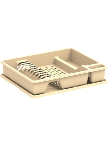 Cosmoplast Deluxe Plastic Dish Rack with Drainer