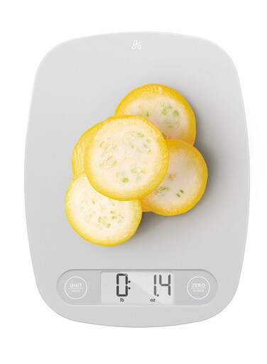 Food Scale Ultra Slim Digital Kitchen Scale Multifunction Food Scale with Touch Button Digital Display Shows Weight in Grams Ounces Milliliters Meal Prep Cooking Baking 11lb 5kg Grey