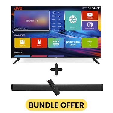 40 Inch Edgeless Full HD LED Android Smart TV with Dolby Audio, 60Hz, Paired with 2.0 Channel 30W Soundbar, Bluetooth, USB, FM Radio - LT-40N550+SOUNDBAR