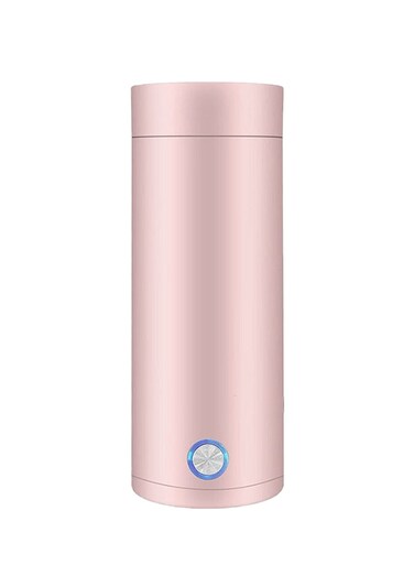 400ml Thermos Cup Portable Electric Heating Water Cup Insulation Integrated Cup Pink