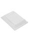 LIDS ONLY: Taipei 6.8 x 5.3 x 1.4 Inch Rectangle Lids, 100 Plastic Lids For 20 Ounce Rectangle Wooden Containers - Containers Sold Separately, Clear Plastic To Go Box Lids