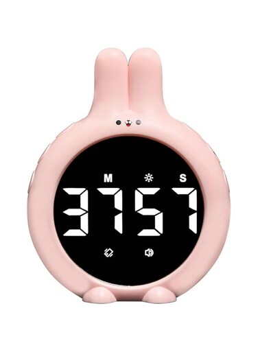 TERRIFI Digital Timer, Rabbit Kitchen Timer, LED Digital Cooking Timer for Kids, Electronic Classroom Timer with 99 Minutes Countdown/Up, Vibrating Feature