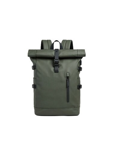 حقيبة ظهر كبيرة للسفر من موبكوس، لون أخضر، موديل 8448، قابلة للتوسيع، مقاومة للماء، مزودة بمنفذ شحن USB، حقيبة ظهر مضادة للسرقة مناسبة للرجال والنساء، مصنوعة من قماش أكسفورد المتين، سعة قابلة للتوسيع من 18 إلى 27 لترًا، حقيبة ظهر يومية للأعمال والأنشطة الخارجية