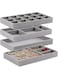 Oasisgalore Jewelry Trays Organizer for Drawers,4 Pack Stackable Jewelry Display Trays for Drawer, Jewelry Storage Organizers Earring Necklace Bracelet Ring Holder Organizer,Jewelry Display Tray