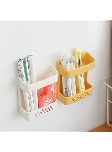 Lifelog Storage Rack Holder Remote Control Storage Box, Remote Control Holder Wall Mounted Adhesive, Universal Remote Control Box Phone Charging Rack Holder Hanging Strong 2Pack