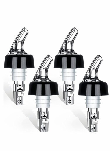 Automatic Measured Bottle Pourer, Quick Shot Spirit Measure Pourer Drinks Dispenser Water Home Restaurant Tools Pack of 4