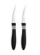 Since 1911,Made in Brazil- Cor&amp;Cor 2 Pieces Knife Set with Stainless Steel Blade and Black Polypropylene Handle