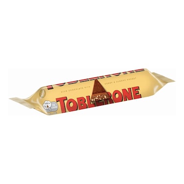 Toblerone Swiss Milk Chocolate Bar with Honey and Almond Nougat, 50g