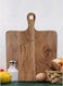 Premium Acacia Wood Chopping Board &acirc;&euro;&ldquo; 32x42x3 cm &acirc;&euro;&ldquo; Rectangular Cutting Board with 4" Handle &acirc;&euro;&ldquo; Large Wooden Charcuterie Board, Cheese Board, Butcher Block for Kitchen &amp; Serving