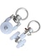 VOSAREA 20Pcs Curtain Glider Hooks Track Roller Hooks Track Rail Runner Curtain Mute Wheel Rollers Hook for Home Kitchen Bathroom