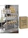 Spice Rack Kitchen Shelf Organizer Countertop 3 Tier Large Standing Seasoning Rack for Storage Spice Kitchen Spice Organizer Spice Holder with Angled 3 Tier Silver.