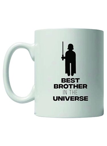 Best Brother In The Universe Printed Ceramic Tea And Coffee Mug 320ml Both Side Printed Coffee Mug Coffee Mug Tea Mug Mug For Tea &amp; Coffee Ceramic Coffee Mug Printed Coffee Mug