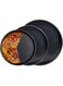 Inch Round Shallow Pizza Pan Pizza Pan Household Pizza Baking Pan Mold Barbecue Baking Tools-Specifications: 9-inch Shallow Pizza Pan (1.5cm High)-Black