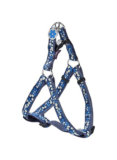 Bobby Flower Dog Harness, Size 10, Blue