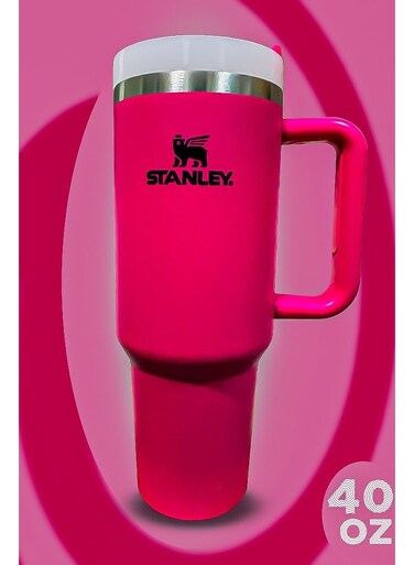 40oz Tumbler Stainless Steel Travel Mug with Reusable Straw BPA Free Eco Friendly and Dishwasher Safe Designed with Leakproof FlowState Lid and Double Wall Insulation to Keep Drinks Hot for 16 Hours and Cold for 24 Hours Slim Base Fits Standard Car Cup Holders with Rugged Ergonomic Handle for Travel Commute Office or Outdoor Use