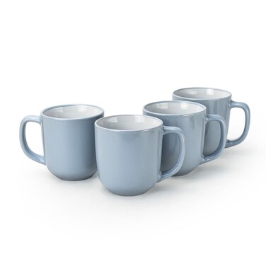 Art Stoneware IVY 4PCS Mug Set   420 ML Blue Coffee Mug Set   Durable Coffee Cup Set for Home &amp; Office   Cups for Cappuccino, Latte, Tea &amp; Cocoa Restaurant Coffee Mugs