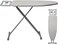 Ironing Board 110x33cm, Folding Ironing Stand with Jumbo Iron Rest, Heavy Sturdy Metal Frame Legs Iron Stand, Ironing Board Adjustable Height for Home Laundry Room or Dorm Use, Grey